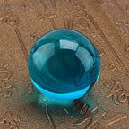 Tyenaza Royal Blue Crystal Ball with Stand, 1.6 inch Crystal Sphere Meditation Ball Healing Gemstone Sphere Suncatcher for Decoration, Scrying Mirror, Feng Shui, Gifts