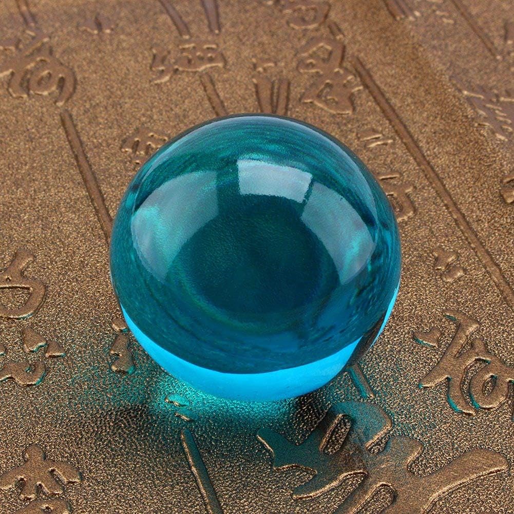 Tyenaza Royal Blue Crystal Ball with Stand, 1.6 inch Crystal Sphere Meditation Ball Healing Gemstone Sphere Suncatcher for Decoration, Scrying Mirror, Feng Shui, Gifts