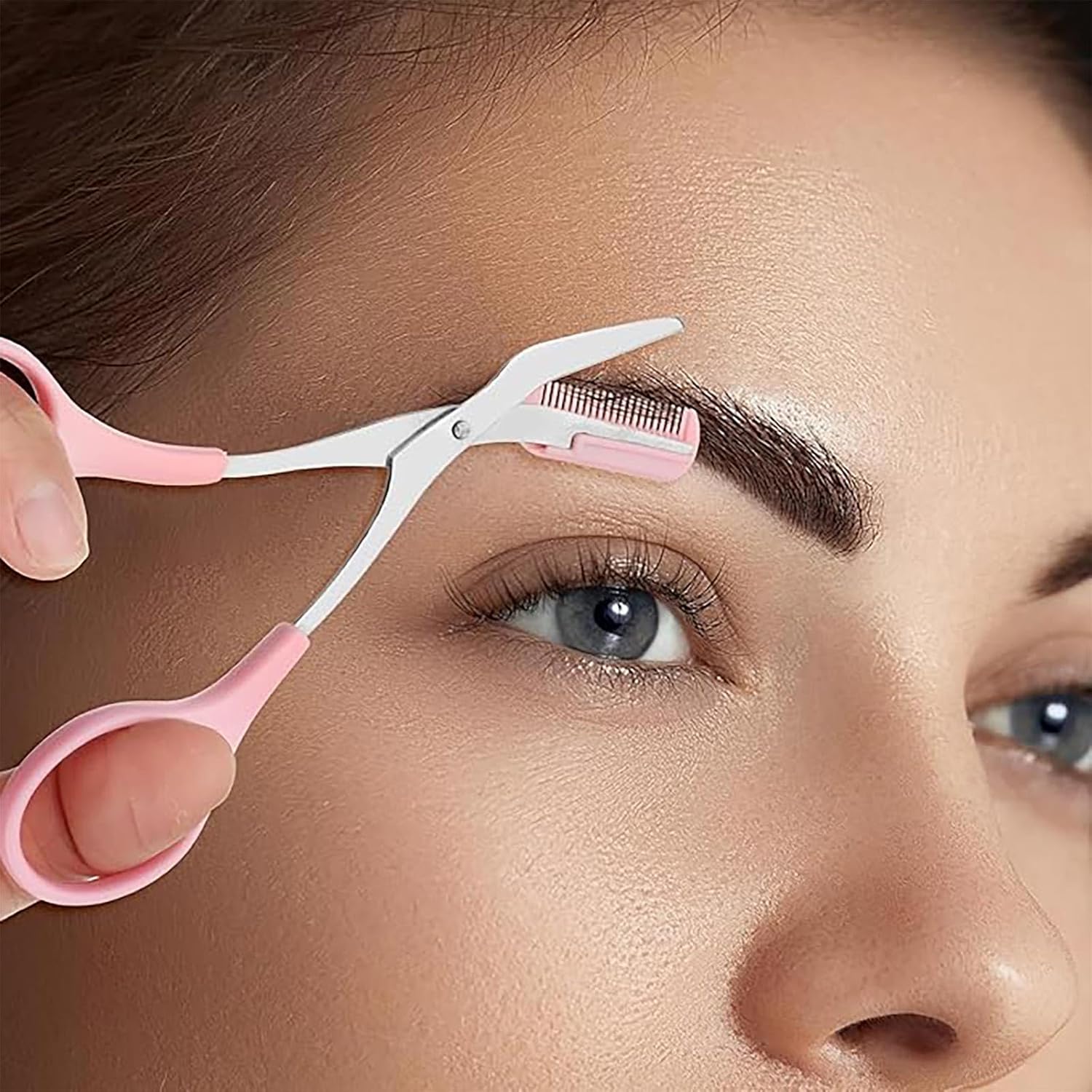 Eyebrow Trimming Kit Stainless Steel Scissors and Razor with Comb Professional Brow Grooming Tools for Precise Shaping