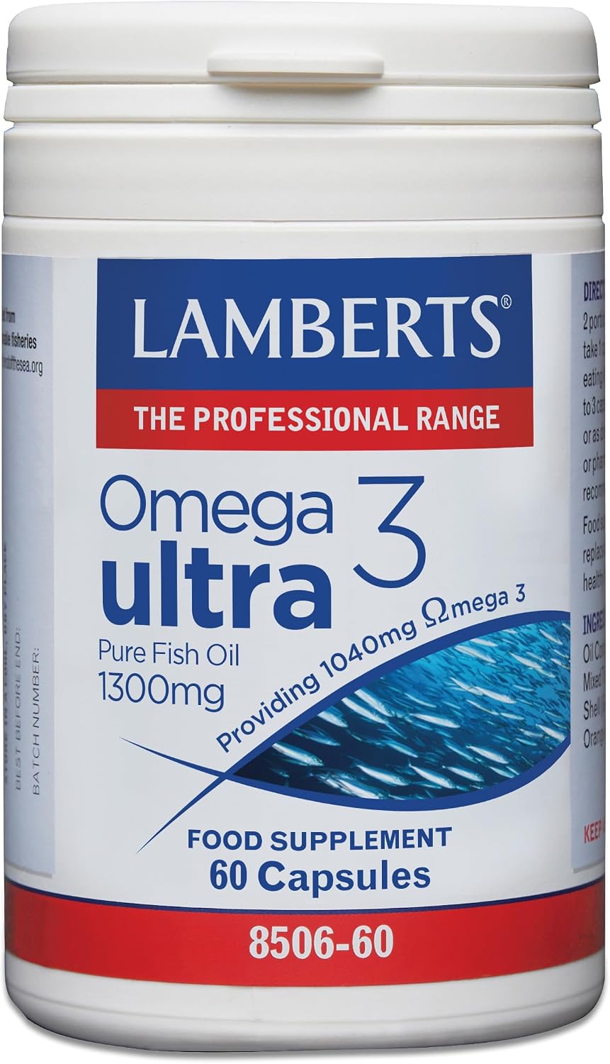Lamberts Omega 3 Ultra - Pure Fish Oil 1300mg - 60 Capsules