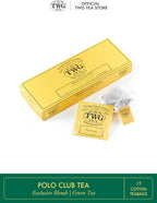 TWG Tea | Polo Club Tea | Green Tea | Caramel | 15 Hand Sewn Cotton Teabags | Gift Set