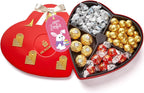 On Occasion Heart Chocolate Gift Box – Assorted Luxury Milk Chocolates in Red Tin – Gourmet Kosher Easter Candy for Him & Her – Easter Chocolate Gift Basket for Family & Friends (50 Count)