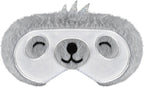 Cute Sleep Masks Cartoon Animal Sloth Eye Masks Soft Plush Sleeping Mask Travel Blindfold Eye Shade for Women Men (Smile Sloth)