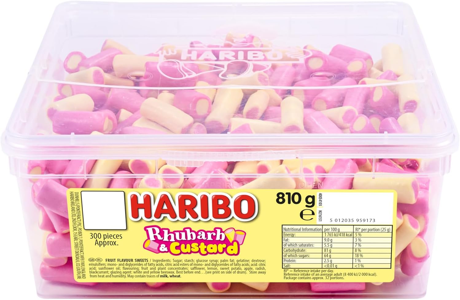 Haribo Rhubarb and Custard Candy 300 Pieces