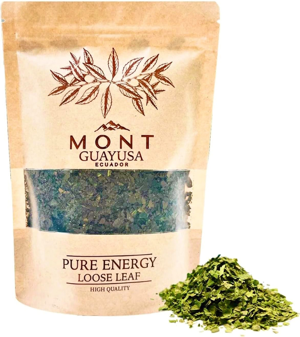 Organic Guayusa Tea - Natural Energy, Ecuadorian Loose Leaf, 04oz, Caffeine Content, Premium Selection, Enhanced Experience Blend.