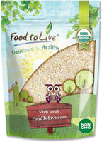 Food to Live Organic Oat Bran, 1 Pound Non-GMO, Kosher, Vegan, Bulk, High Fiber Hot Cereal, Milled from High Protein Oats