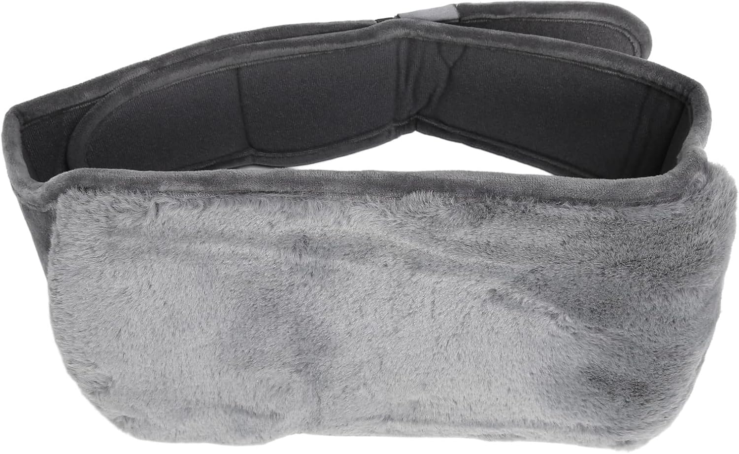 Uterus Warming Waist Belt, Dark Gray Adjustable Thick Soft Plush Cover for Hot Water Bottle, with Lengthened Hook Loop for Men Women, Keep Warm Comfortable Skin Friendly
