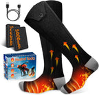Heated Socks for Women - 5V5000mAh Rechargeable Electric Heated Socks with 4 Heating Levels/Heat Up to 9 Hours/375°Foot Sole & Instep Heating for Skiing, Camping, Fishing, Hunting