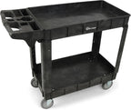 Simpli-Magic Simpli-Magic Rolling Utility Cart on Wheels, Heavy Duty with Ergonomic Handle, Deep Shelfs for Garage, Warehouse, Workshop, 600-Pound Capacity 40x33x17-Inch