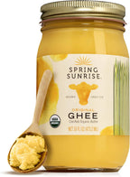 Spring Sunrise Organic Grass-Fed Ghee 16 oz, USDA Certified Clarified Butter, Keto & Paleo Friendly Cooking Oil, Non-GMO, Gluten & Casein Free, Sustainably Sourced