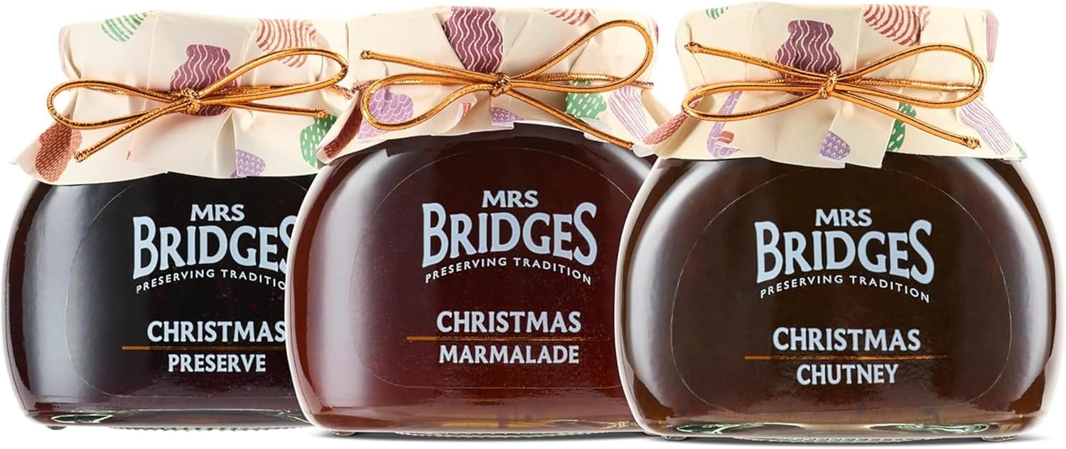 Mrs Bridges Christmas Collection, Made in Scotland, 8oz Jar (Pack of 3)