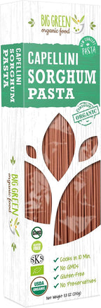 Big Green Organic Food- Organic Sorghum Capellini, 8.8oz, Gluten-Free, Non-GMO (1)