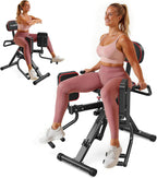 FLYBIRD 2-in-1 Hip Abductor & Adductor Machine, Lower Body Glute & Inner Thigh Workout Equipment for Home Gym, 6 Adjustable Resistance Bands and Dual Foot Bar