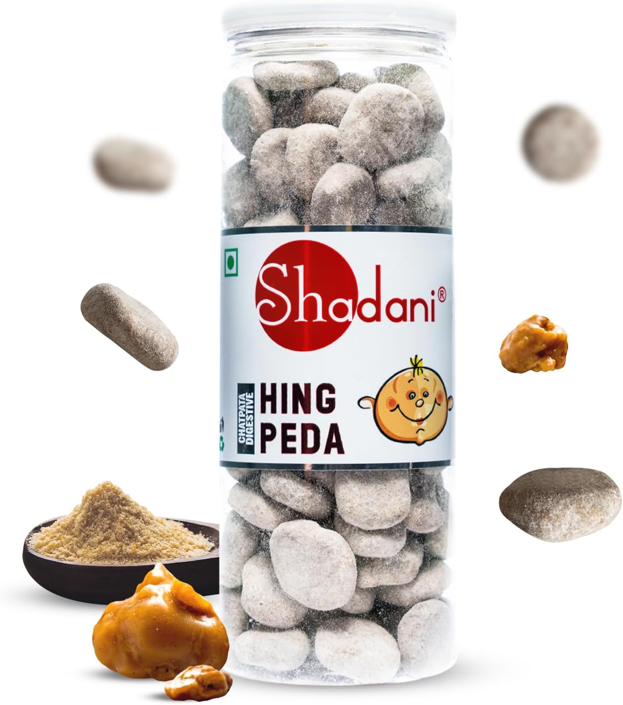 Shadani Hing (Asafoetida) Peda Box - Indian Special Salty and spicy 200 GR (7.05oz)