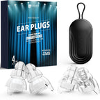 Reure High Fidelity Concert Ear Plugs, Noise Cancelling Silicone Ear Plugs 2 Pairs Great for Concerts Loud Music, Musicians, Motorcycles, Airplanes, Raves, Hearing Protection -23 dB