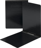 Smead Pressboard Report Cover, Metal Prong Top Fastener with Compressor, 2" Capacity, Letter Size, 25 per Box (Black)