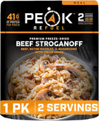 Peak Refuel Beef Stroganoff | Freeze Dried Backpacking and Camping Food | Amazing Taste | High Protein | Real Meat | Quick Prep Meals