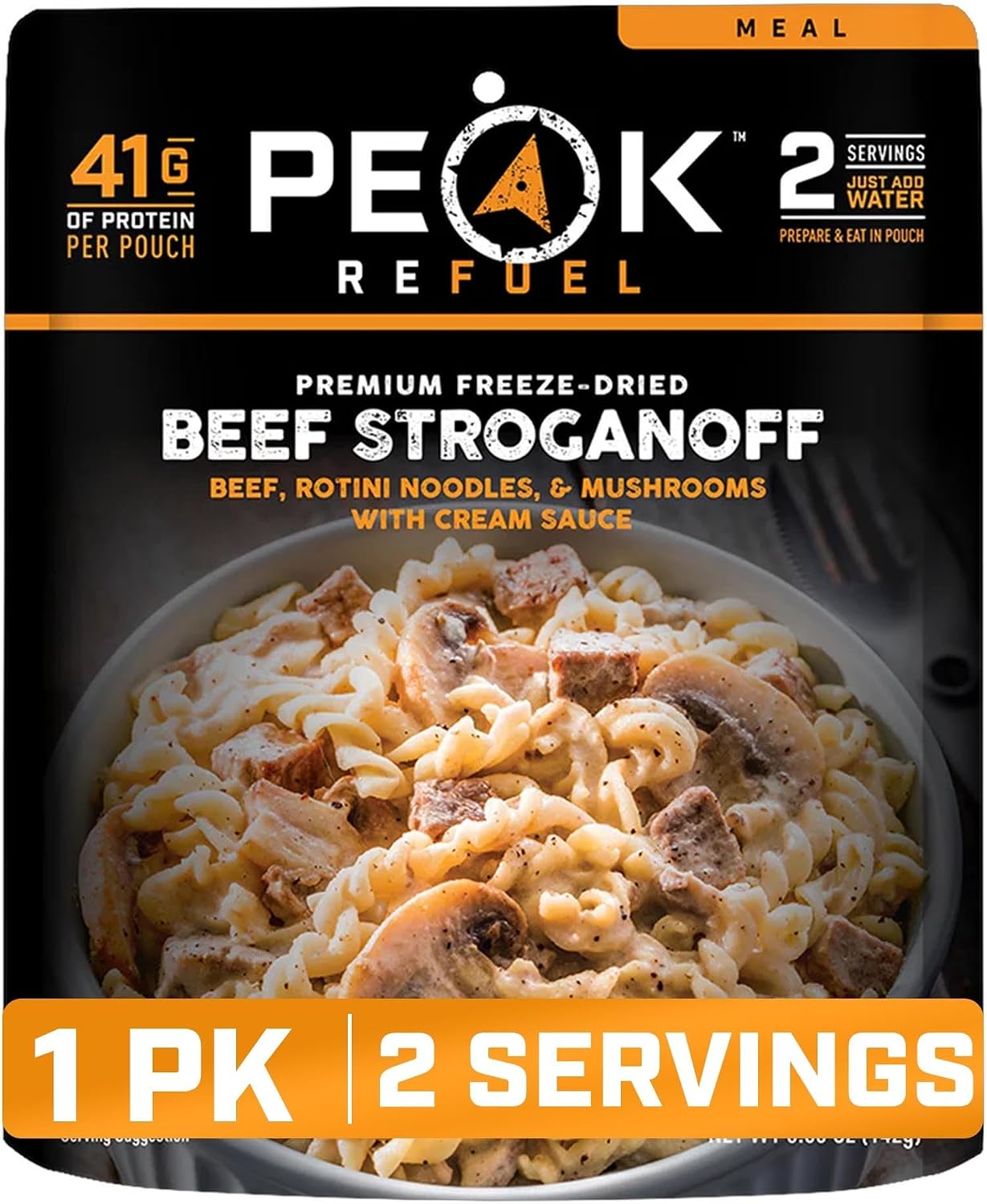 Peak Refuel Beef Stroganoff | Freeze Dried Backpacking and Camping Food | Amazing Taste | High Protein | Real Meat | Quick Prep Meals