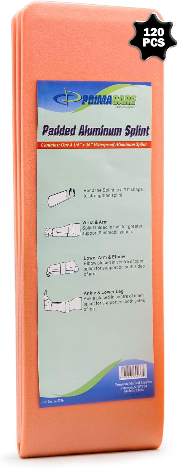 Primacare CSIS-5236 36 in. Long Padded Aluminum Splint (Pack of 120)
