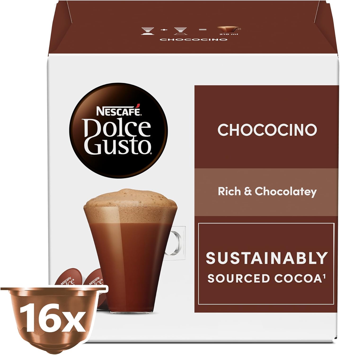 Nescafe Dolce Gusto Coffee Capsules Chococino 270 G. 16 Capsules