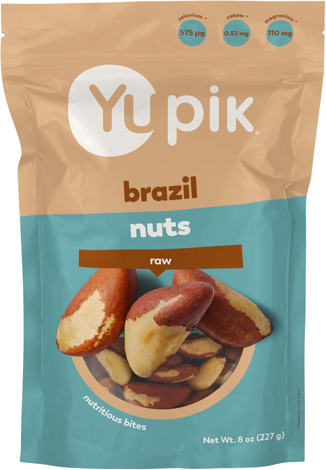 Yupik Raw Brazil Nuts, 8 Oz, Gluten-Free, Kosher, Shelled, Unsalted, Unroasted, Raw Nuts, Nutritious Healthy Snacks, Rich in Selenium