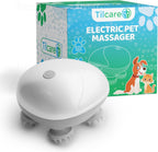 Tilcare Handheld Pet Massager for Dogs and Cats Electric Cat and Dog Massage Tool - Head and Back Scratcher for Relieving Tension, Tight Muscles and Stiffness with Four Rotating Massage Heads