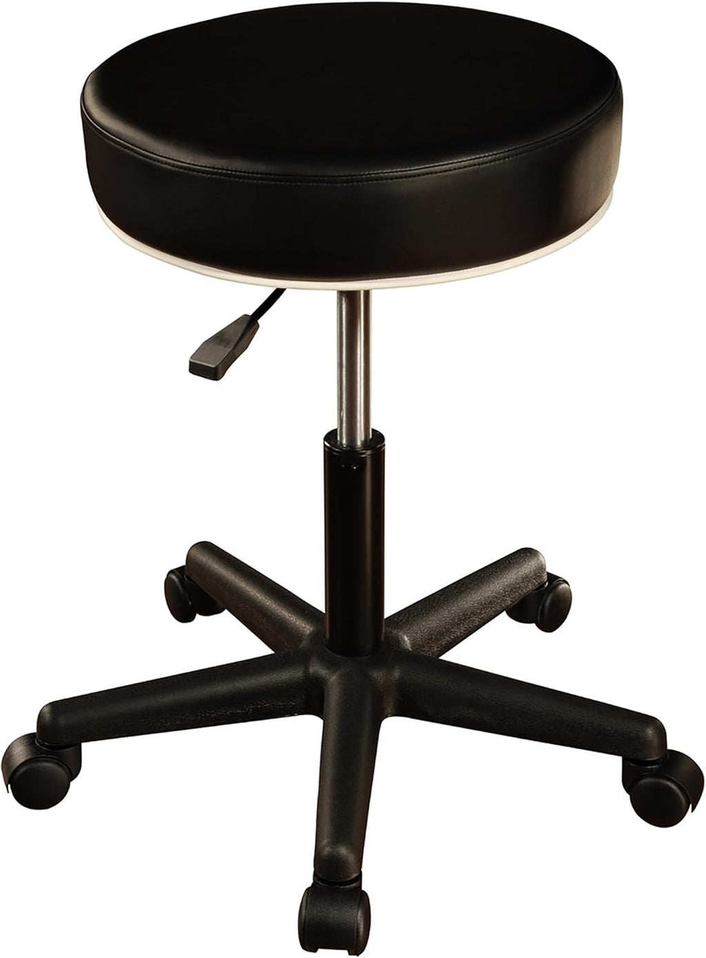 Master Massage Pneumatic Hydrolic Rolling Massage Clinical Spa Tattoo Office Swivel Stool, Black