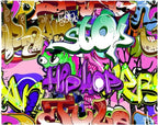 Hip Hop Music Graffiti Collage Edible Cake Topper fits 1/4 Sheet cake or larger