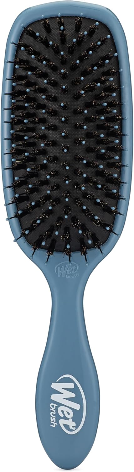 Wet Brush Shine Enhancer Hair Brush, Elemental Blue, Ultra-Soft IntelliFlex Bristles, Natural Boar Bristles for All Hair Types, For Women and Men, Wet and Dry, All Ages