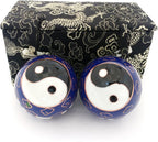 Top Chi Premium Bagua Baoding Balls. Chiming Chinese Health Balls for Hand Therapy, Exercise, and Stress Relief (Medium 1.6 Inch)