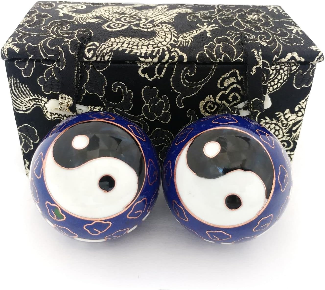 Top Chi Premium Bagua Baoding Balls. Chiming Chinese Health Balls for Hand Therapy, Exercise, and Stress Relief (Medium 1.6 Inch)