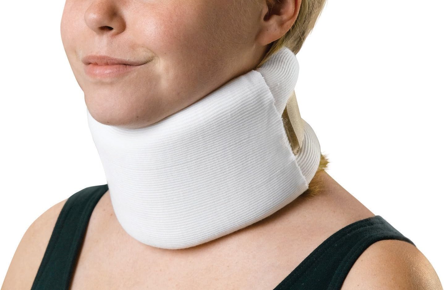 Medline Soft Foam Cervical Collar, Serpentine-Style, Universal 3.5 Inches H x 22 Inches L, Contoured Design, Washable, Fits 22-Inch Neck, 1 Each