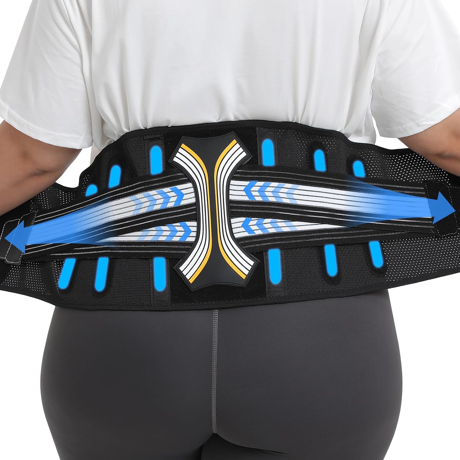 Back Brace for Lower Back Pain, Decompression Lumbar Support Belt with 3D Lumbar Pad for Men/Women Pain Relief from Sciatica, Herniated Disc, Scoliosis, M (Waist: 33"- 38")