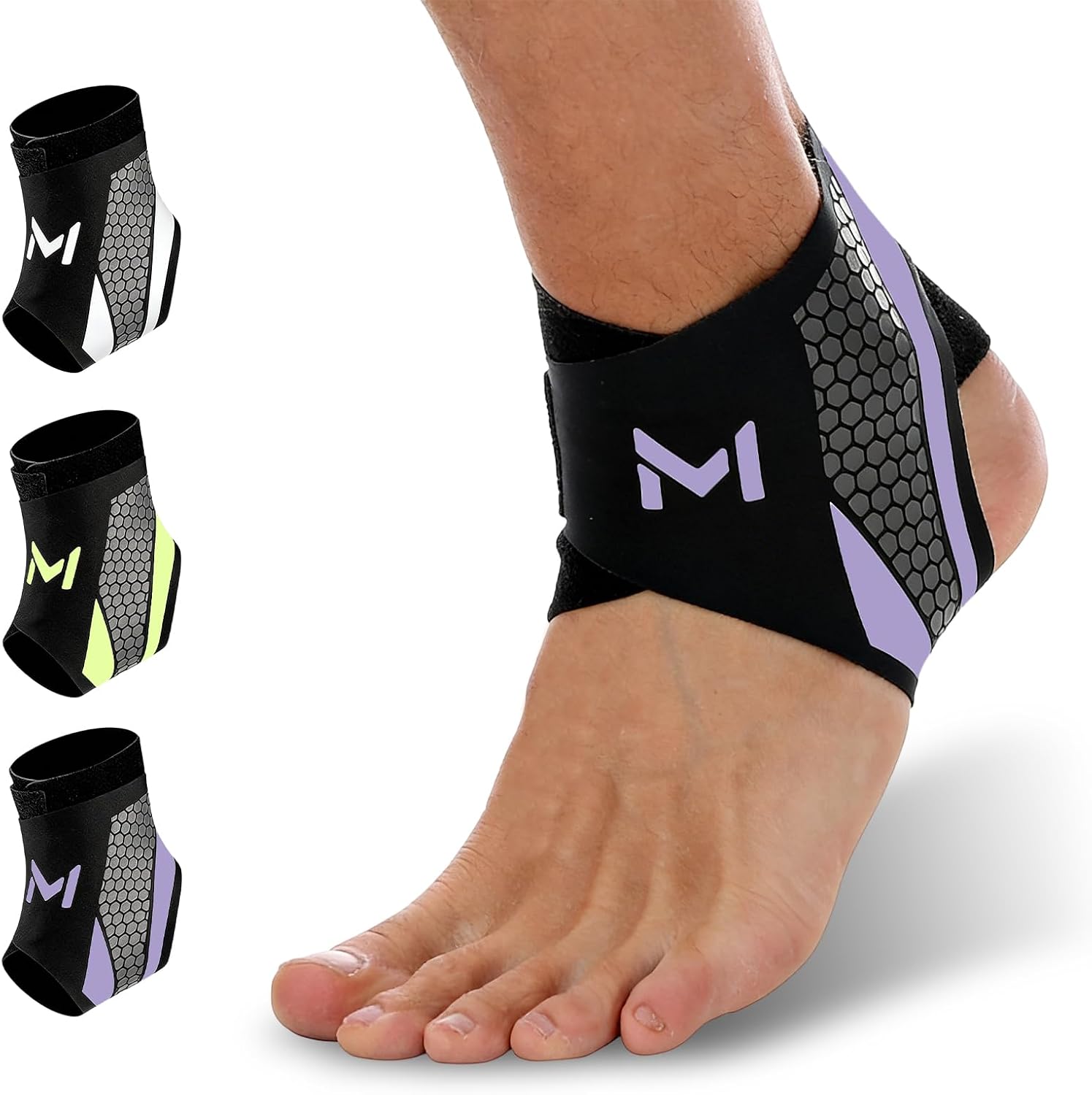 Ankle Brace for Men & Women, Ankle Brace Compression Support Stabilize, Lace up Ankles Sock,Basketball Ankle Stabilizer, Foot Ankle Orthopedic Grade Tendonitis Protection (Purple)