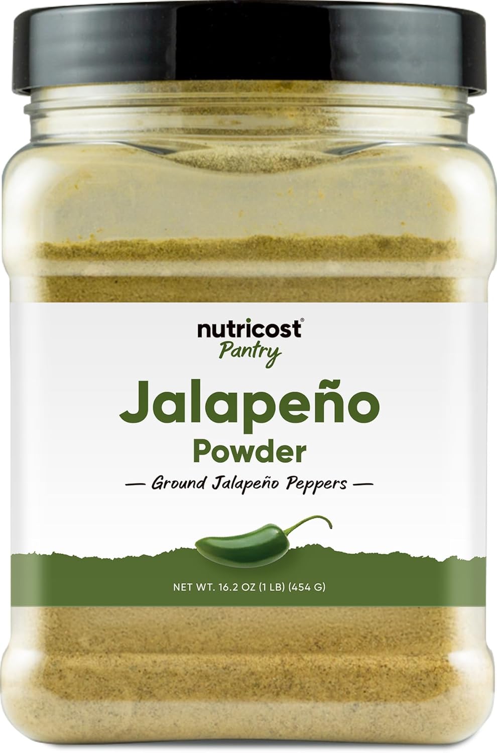 Nutricost Pantry Jalapeño Powder (1 Pound Per Bottle) - Pure Powdered Jalapeño :: Great for Spicy Snacks, Cooking, Soups, Salsa, and More!
