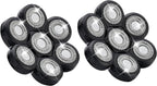 7 Head Shaver Replacement Razor Heads for Many Brands Bald Men's Electric Foil Shaver Replacement,Universal Shaver Replacement Blades for Electric Razor for Men Bald and Face (Black 7 Head/2PCS)