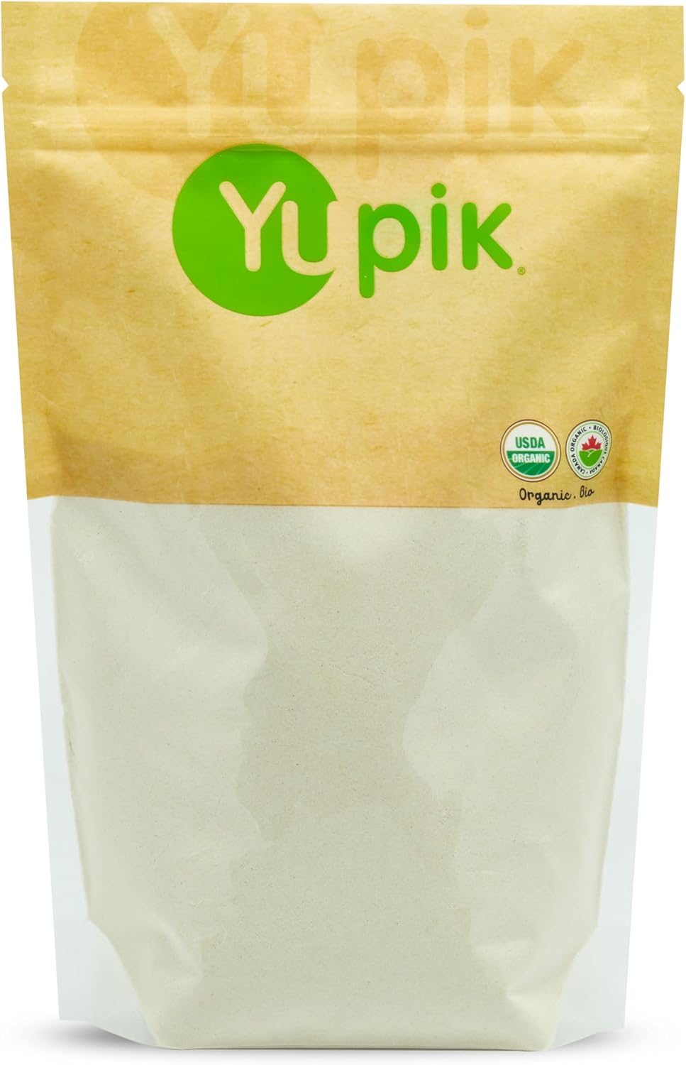 Yupik Organic Brown Rice Flour, 2.2 lb (35.2 oz), Gluten-Free, Non-GMO, Vegan, Kosher, Finely Milled Powder from Whole Grain Brown Rice, Neutral Flavor, Source of Fiber & Protein, For Baking, Cooking