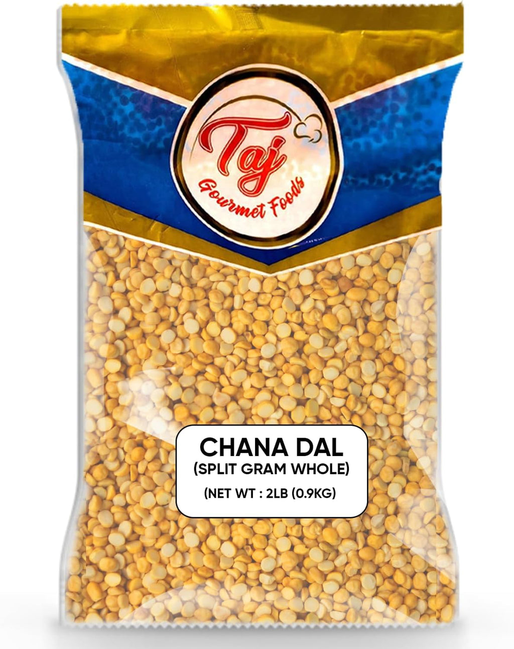 TAJ Chana Dal 2lbs | Split Desi Chickpeas withou Skin | All Natural | Indian Origin