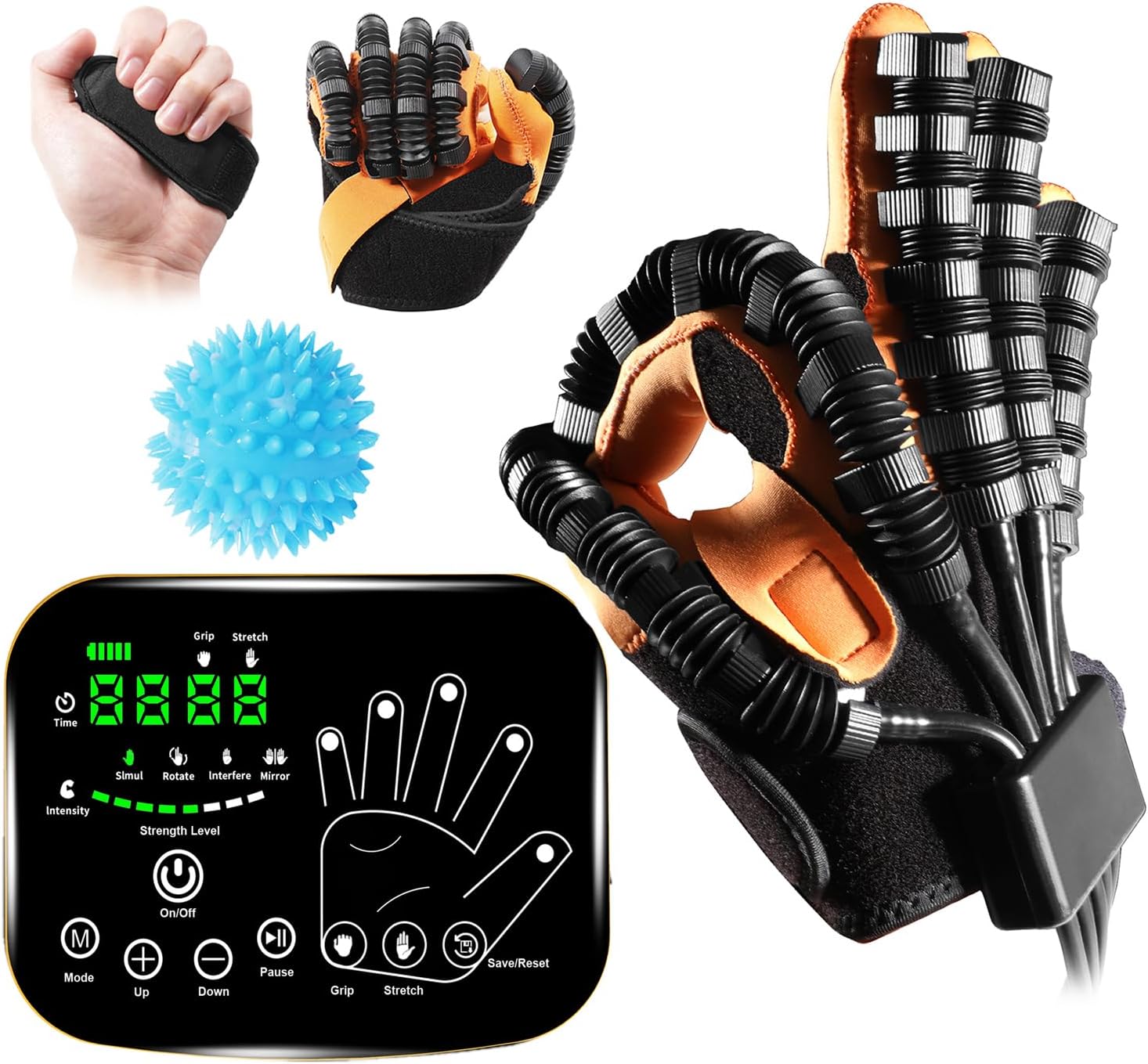 9th Generation Upgrade Rehabilitation Robot Gloves for Stroke Recovery – Hand Weakness & Hemiplegia Home Physical Therapy Device with Mirror Training & Multi-Mode (Right Hand, S)