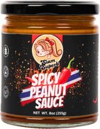 Spicy Peanut Sauce - Perfect for Noodles, Meats, Rice Seasoning, Dipping, All Purpose Seasoning and Stir Fry Sauce, Marinade, NON GMO, Gluten Free, Vegan and Dairy Free, 9 fl oz