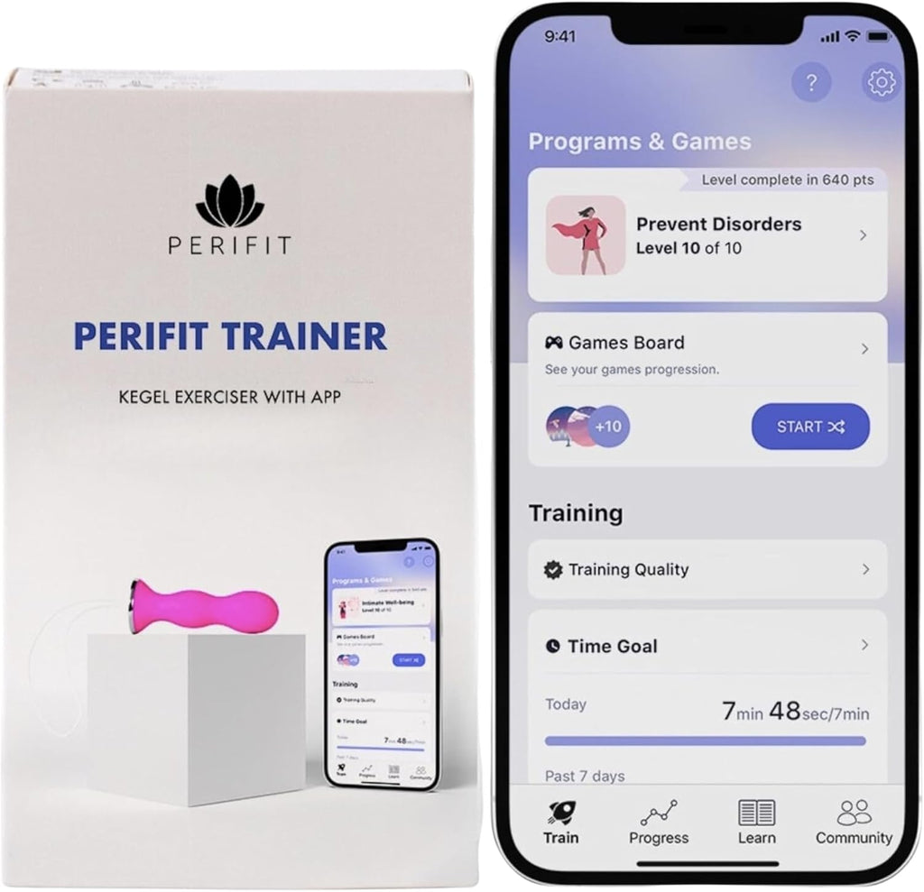 Perifit - Pelvic Floor Exerciser with App | Kegel Trainer | Strengthen Your Pelvic Floor, get Better Bladder Control, Stronger Pelvic Support (Pink)