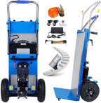 Electric Stair Climbing Dolly, 1200w Electric Hand Trucks Foldable, Large Capacity Stair Climbing Hand Trucks Dolly Cart with 4m Safety Rope, for Mobile Furniture Logistics Warehouse (880 lbs)