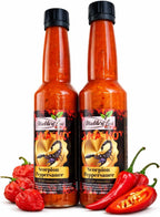 Mudda n' Law Extreme Heat Pepper Sauce (2-Pack) – Authentic Trinidad Scorpion & Carolina Reaper Blend, Caribbean Super Hot Fusion – All Natural & Gluten-Free (5 oz)