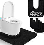 4 Pack Toilet Mats,Upgrade Toilet Floor Protector from Urine,Toilet Rugs U Shaped Washable,Toilet Mats for Bathroom,Around Toilet Floor Protector,Potty Training Mats for Bathroom