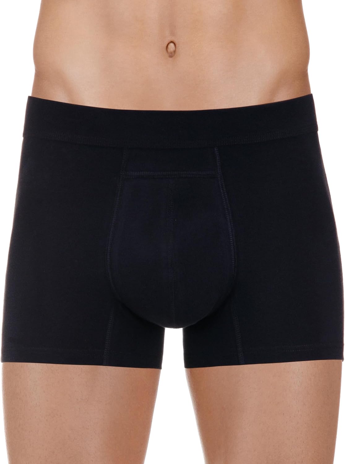 PROTECHDRY - Washable & Reusable Urinary Incontinence Cotton Boxer Brief Underwear for Men (Black, 4X-Large)