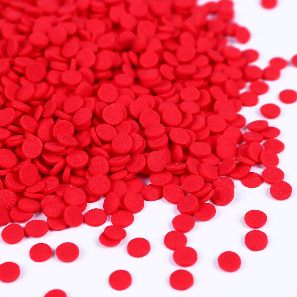 Edible Red Sprinkle for Cake Decorating, Red Confetti Sprinkles, Round Sprinkles, Perfect for Baking, Cake, Cupcakes, Macarons, waffles, Ice Cream, and Cookies(120g/4.23oz)