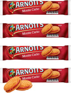Monte Carlo Jam Cream Biscuits (4 Pack x 250g Ea) Full Size - Imported from Australia