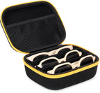 Hard Shell Sunglass Travel Organizer Glasses Case, Eyeglass Storage Box for Multiple Glasses with Adjustable Slots