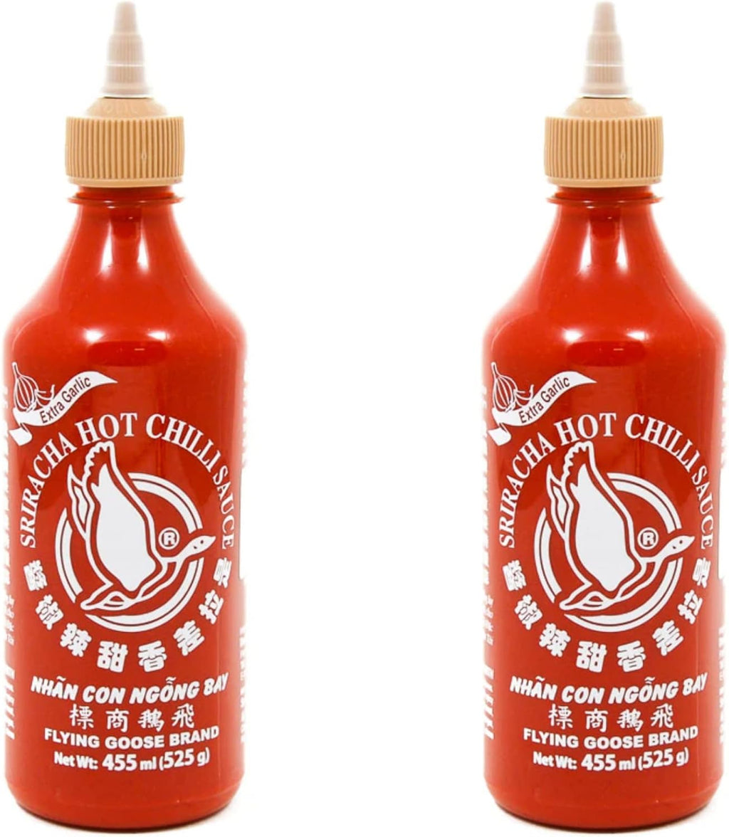 Flying Goose Sriracha Extra Garlic Chili Sauce 455 ml (Pack of 2)