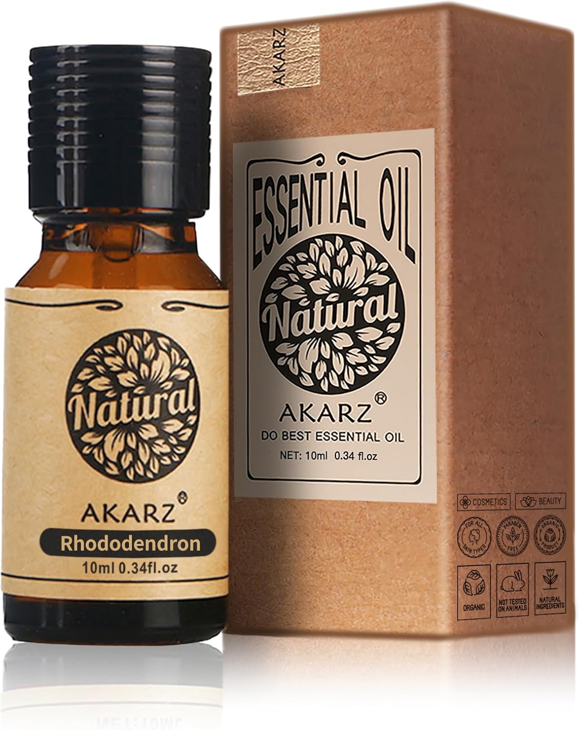 AKARZ Rhododendron Essential Oil Natural Organic Rhododendron Oil for Skin Body Hair Care,Diffuser, Candle,Soap,Making, DIY,Massage Aroma 10ml